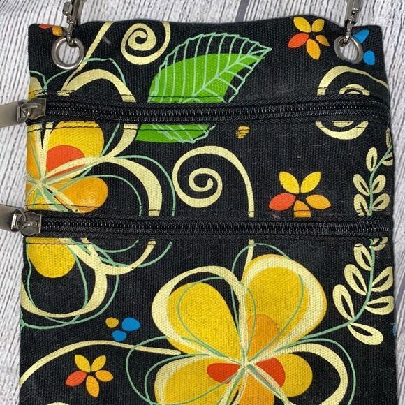 KC Hawaii Crossbody pouch purse w/2 zipper compartments and detachable strap - Picture 2 of 10